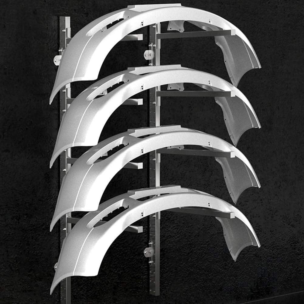 HJLKDYM Bumper Stand, Automobile Parts Bumper Storage Rack, Adjustable Body Panel Holder, Shelf Holds Car Bumper Covers for Bodyshop(1.2m)