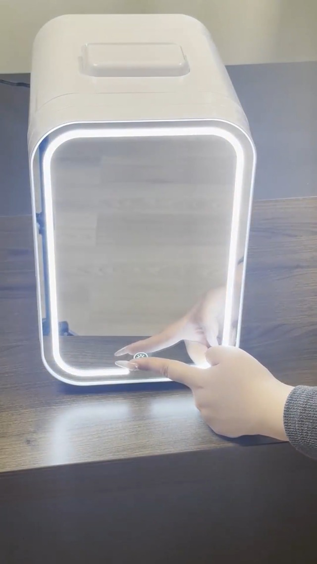 Image of 12L Mini Fridge with LED Digital Display, A Powerful Makeup Refrigerator and Cosmetic Fridge for 110V AC /12V DC Use, Small Refrigerator for Bedroom, Dorm, Car, Office