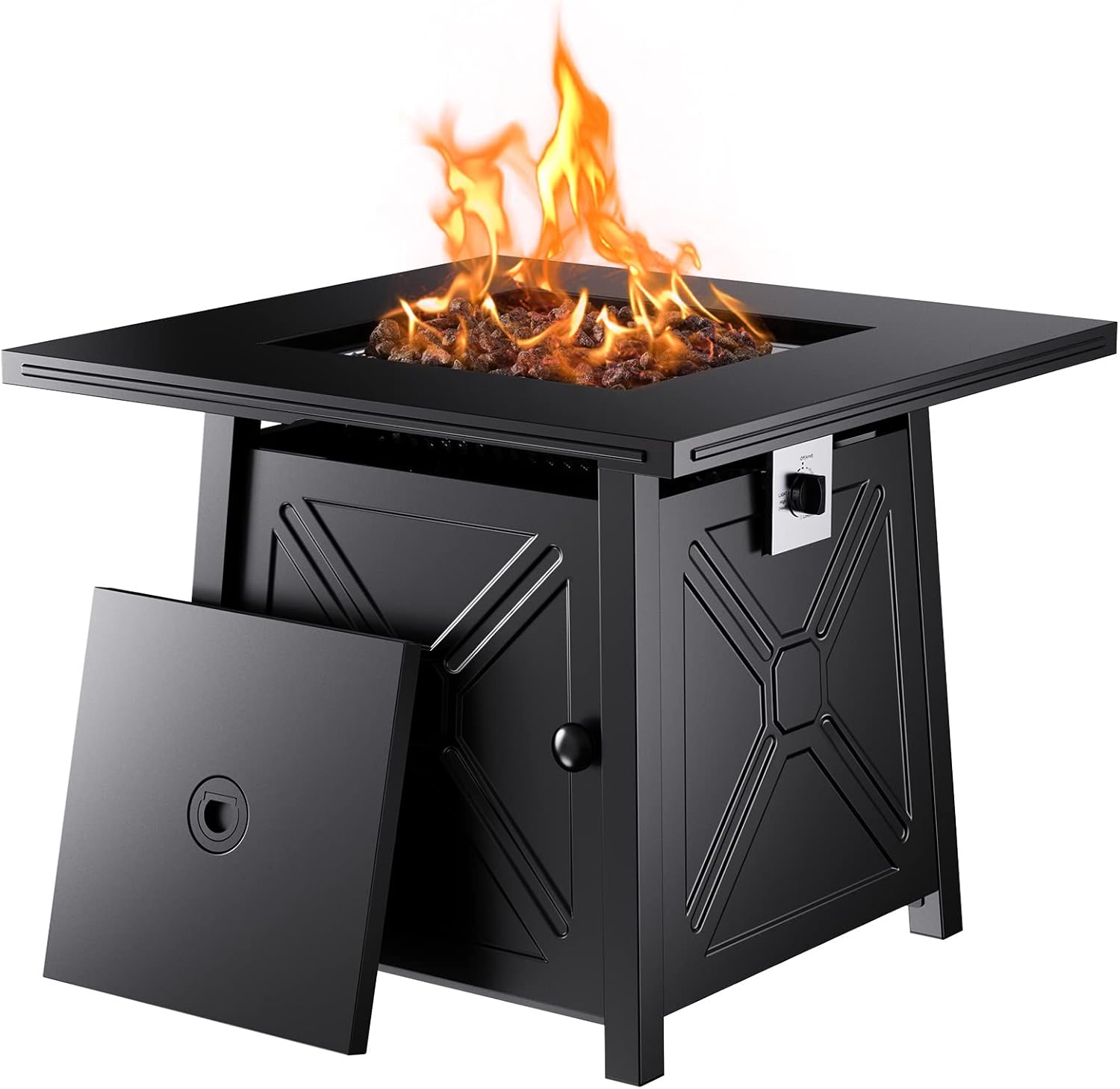 Ciays 32 Inch Gas Fire Pit Table, 50,000 BTU Propane Fire