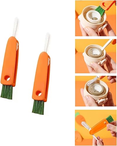 Miniatura 1 de YARONGJIE Mini cepillo de limpieza multifuncional 3 en 1, adecuado para cocina, cubierta de botella de agua, boquilla de alimentación, taza de