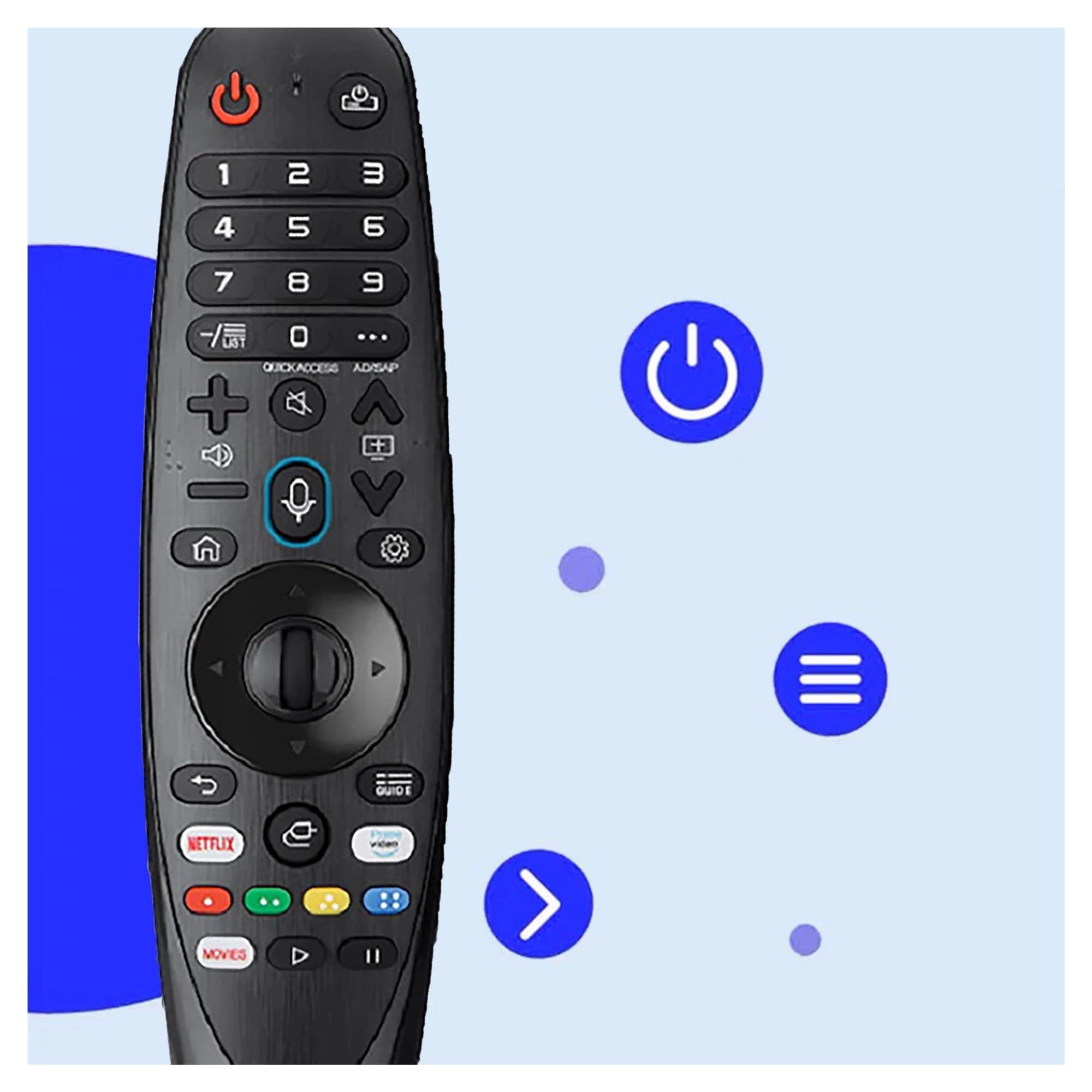 1 szt. Uniwersalny pilot Magic do telewizorów Smart TV z funkcją głosu i wskaźnika, zamiennik dla modeli AKB75855501 MR20GA MR21GA(With voice)