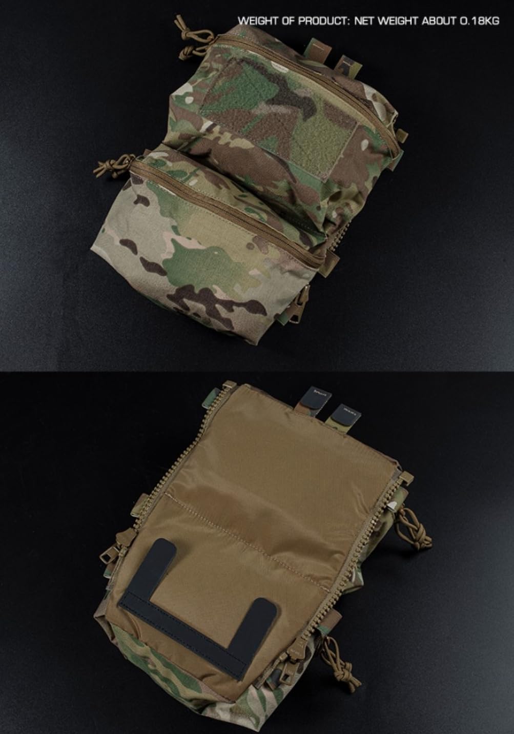 Peminkoo Sac Double Panneau arrière F.CPC V5 de Style F.erro Poches à Usage général Gilet Porte-plaques Accessoires Divers Pochette Airsoft