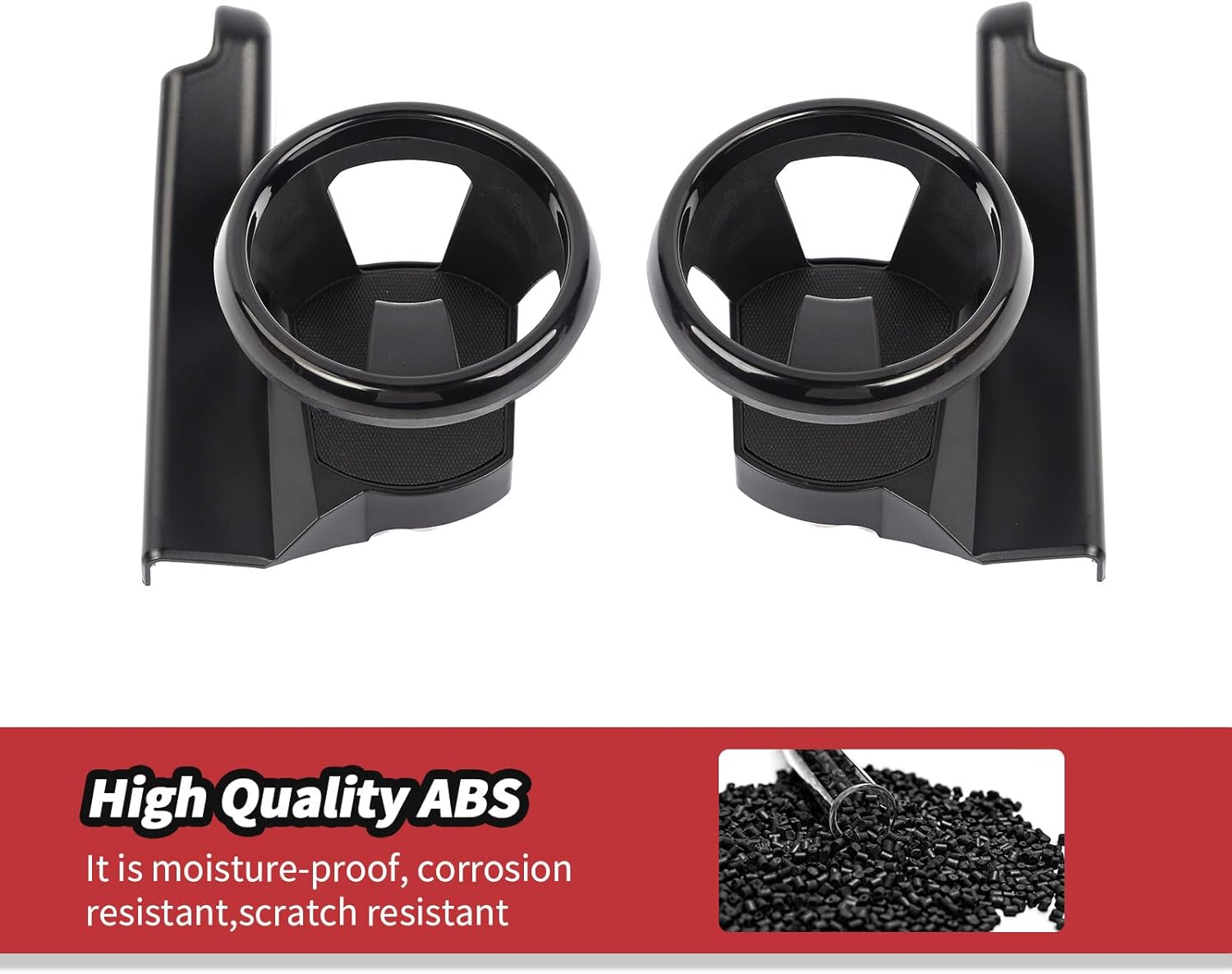JeCar Front Door Cup Holder Fit for 2018-2025 Jeep Wrangler JL JLU & Gladiator JT (Driver & Passenger Side), 1Pair