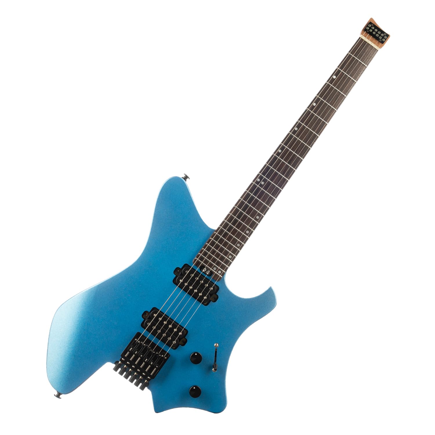 GW2-SE Headless Electric Guitar, Solid Electric Guitar Roasted Mahogany Body with Hard Maple Neck Standard Artones-H2SE Pickups,Satin Finish