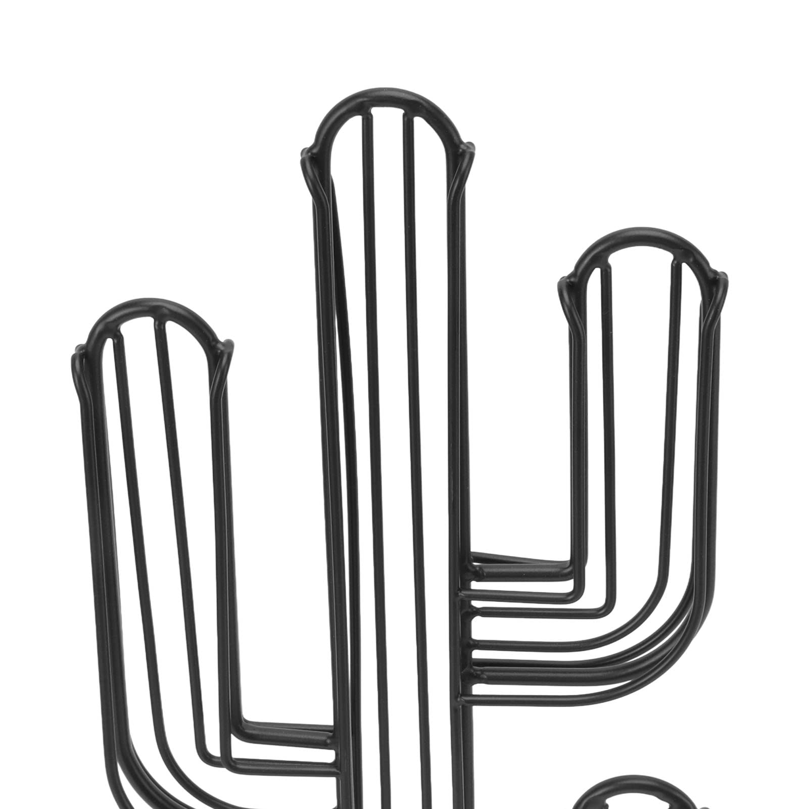 Ejoyous Porta Cápsulas de Café, Soporte Cromado para 48 Cápsulas, Diseño Cactus, Organizador Resistente