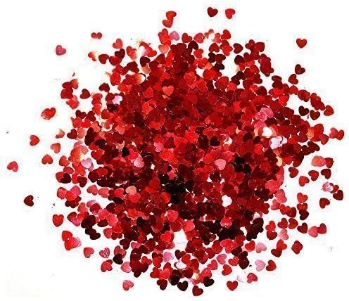 Tavolo In Pietra YIEUR Festyloon - 100 Coriandoli A Forma Di Cuore Rosso, 22 Mm, In Acrilico, Decorazione Per La Tavola, Per Il Battesimo (rosso, 22 Cuori Rossi - Foto 11