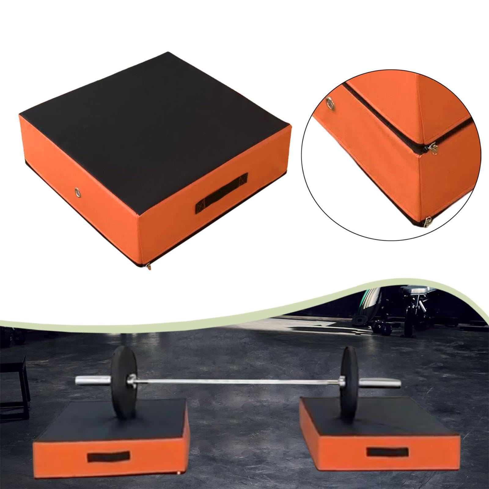 Colchoneta de Aterrizaje para Levantamiento de Pesas, Ideal para Halterofilia Y Barras. Accesorios Deportivos para Equipos de Protección, Naranja, Individual