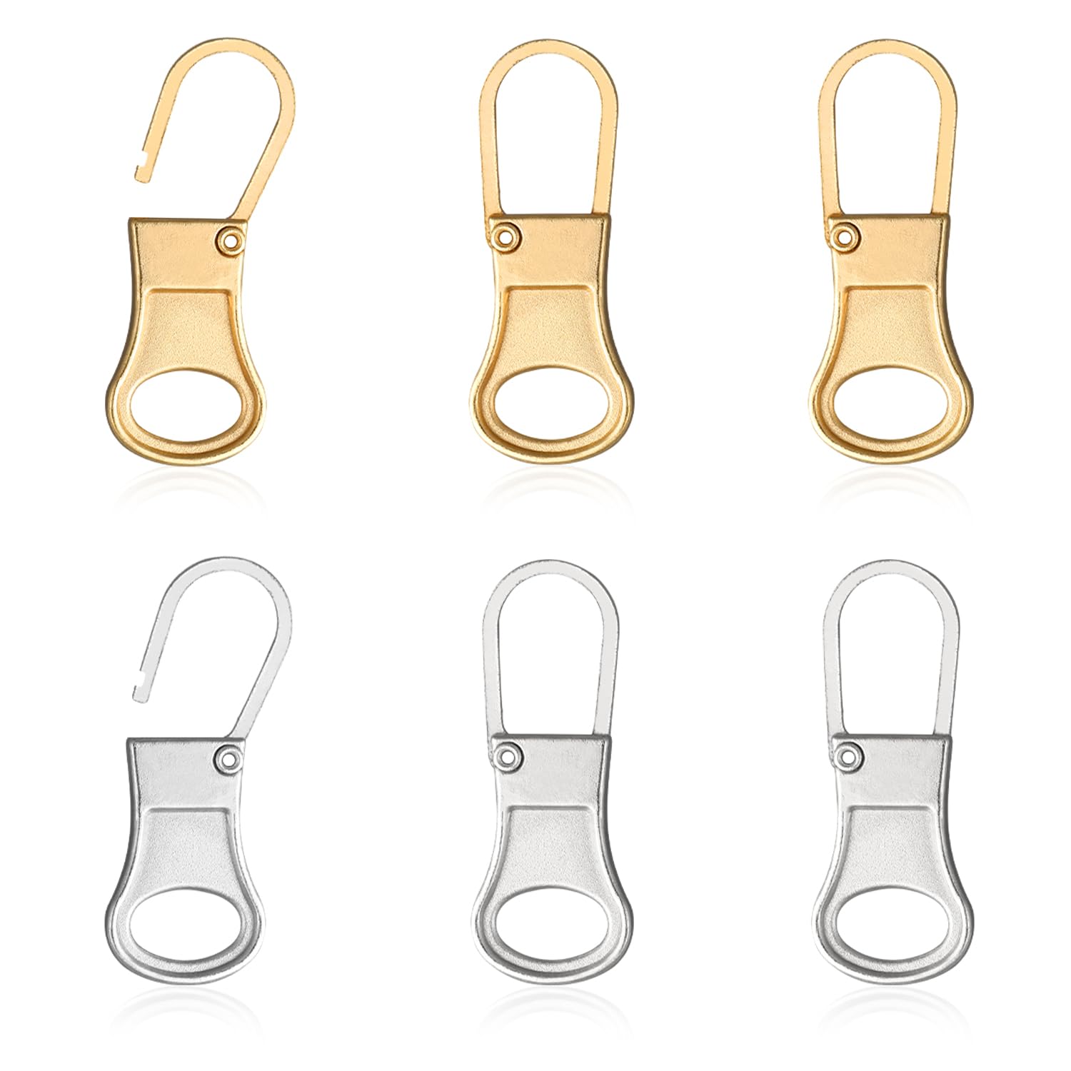 6 Cursori Per Cerniere Ricambio - Argento E Oro, Per Zaini, Giacche E Pantaloni - Foto 7