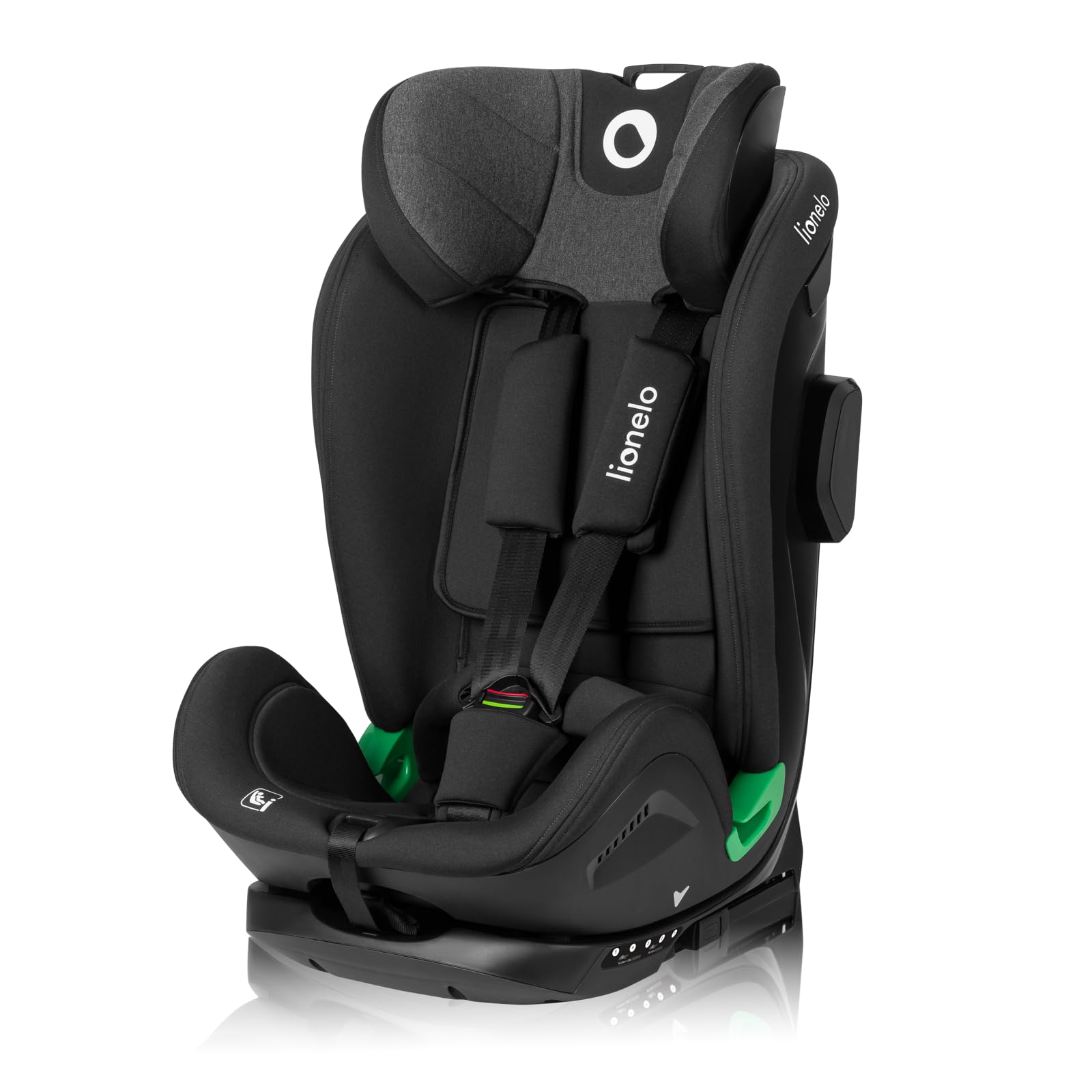 LIONELO HARPER I-SIZE Silla Coche para Niños de 76 a 150 cm, Grupo 1,2,3 Norma R129 i-Size, Montaje Hacia Delante ISOFIX y Cinturón TT, Reposacabezas y Respaldo Ajustables Reductor | Grupo 1,2,3 Norma R129 i-Size, Montaje hacia Delante ISOFIX y Cinturón T