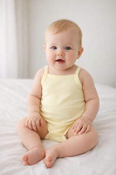 Baby Mädchen Achselbody Baumwoll-Body mit Spaghettiträgern - 4