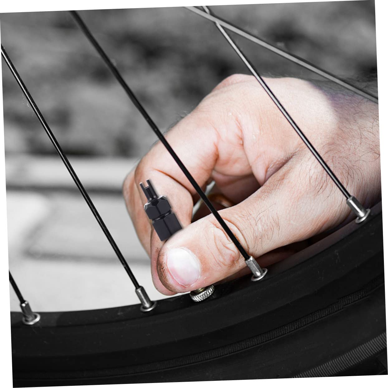 OHPHCALL Bicycle Inner Tube Tool Core Remover Repair Kit Tire Levers Valve Tool for Emergency Repairs