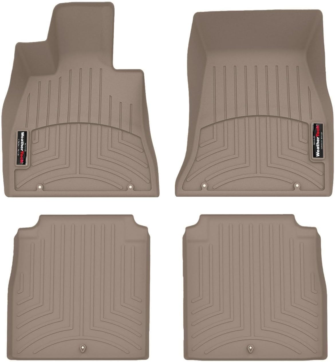 WeatherTech Custom Fit FloorLiners for Genesis G90-1st & 2nd Row (451659-1-3), Tan
