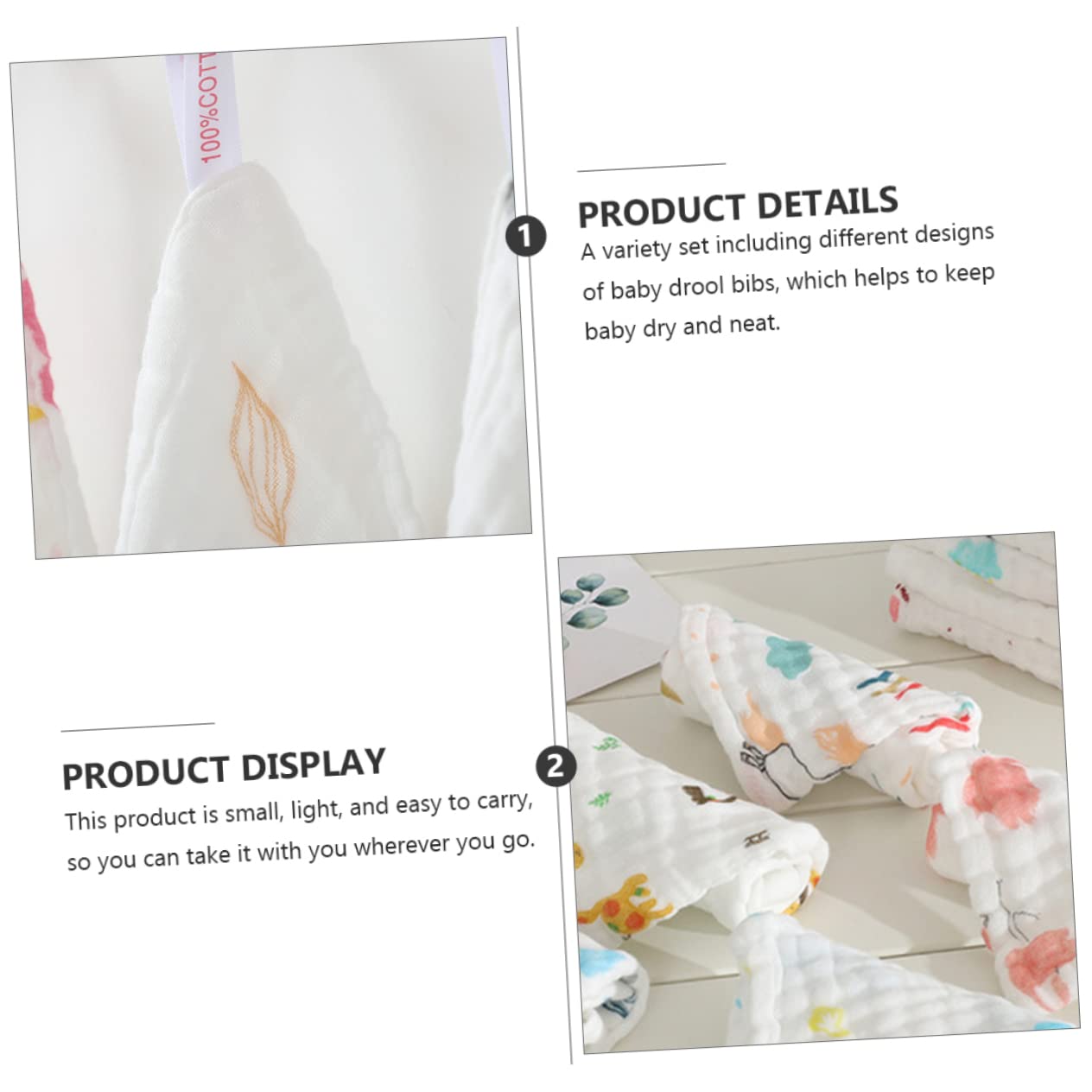 TOYANDONA 15 Stk Baby-Waschlappen Babyhandtücher Baby-Kapuzenhandtuch Waschhandtuch für Kleinkinder Baumwolltaschentuch Stilltuch Fütterung Stillhandtuch Seersucker Lätzchen neugeboren Gaze