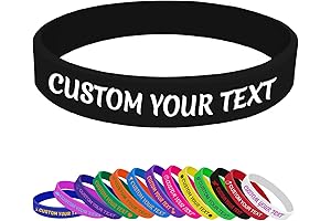 Aolun Custom Engraved Personalized Silicone Wristbands for Events, Parties,Gifts and Awareness Campaigns