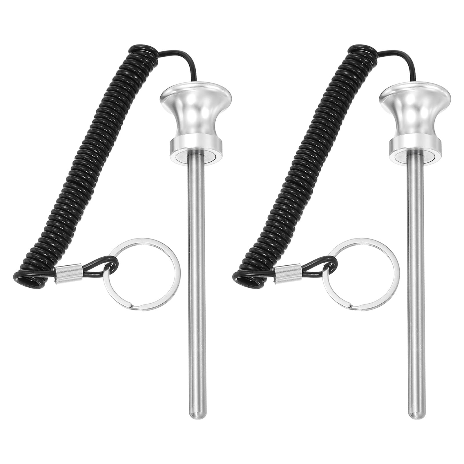 YELARXI Weight Stack Pin, Weight Gym Pin Strength Training Equipment Replacement with Pull Rope, 0.3 x 4.7 Inch Fit for Commercial Home Gym Club Machine Accessories (2 Pack, Silver)