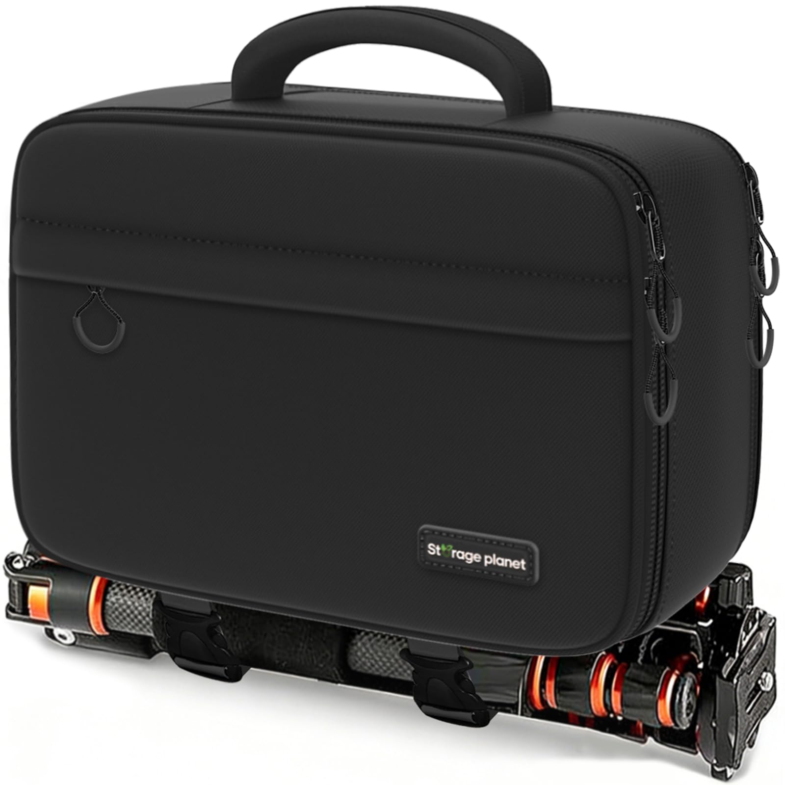 Camera Bag for Canon/Sony/Nikon DSLR SLR Camera and Multiple Lens(Black) | Double Openings Camera Sling Bag for Travel with Tripod Strap, Shoulder Strap and 6 Divider