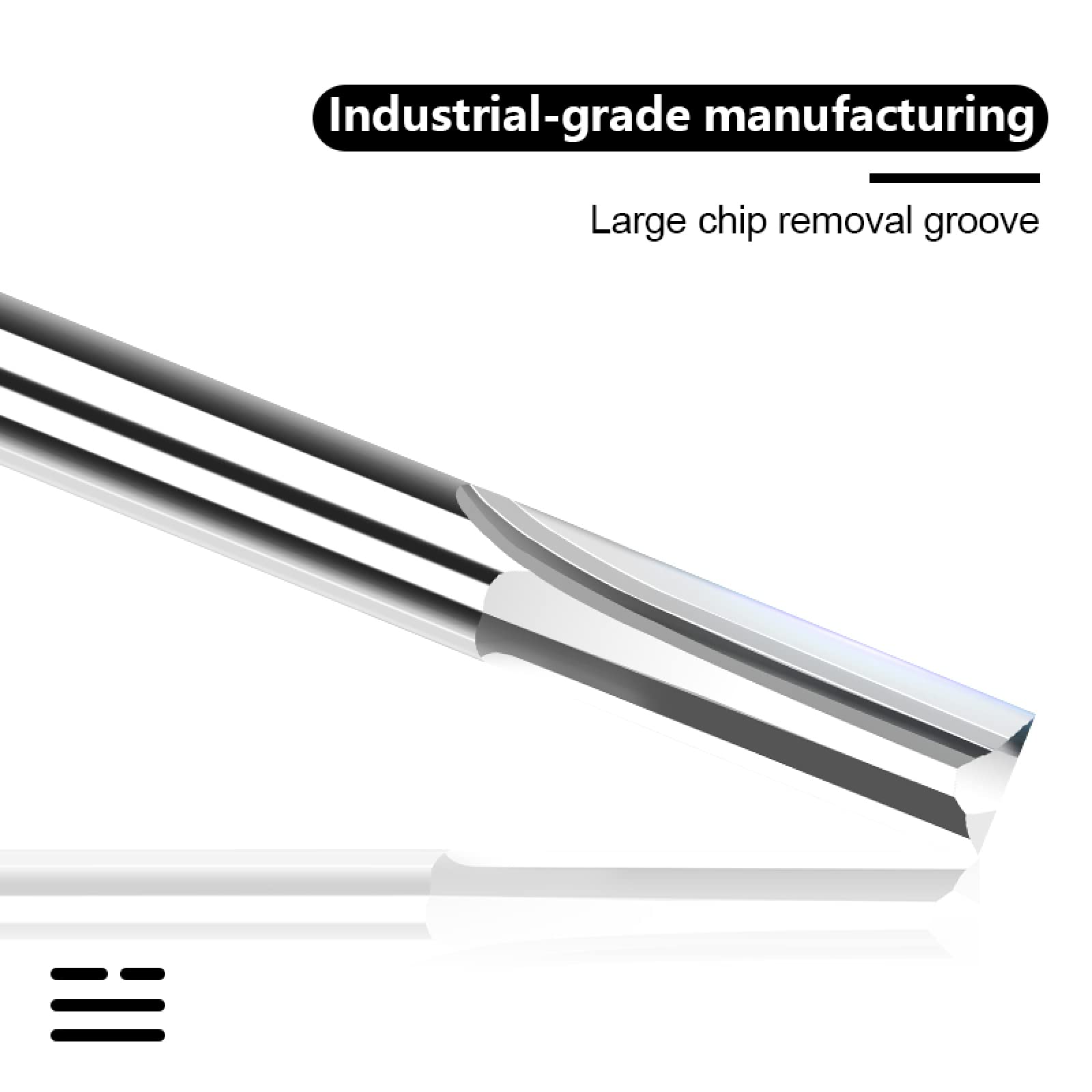 Brocas Para Fresa de ranura CNC Dos flautas Grabado de carburo de tungsteno Fresa de extremo de ranurado de madera Brocas de enrutador de MDF,10 piezas 6x28x50mm