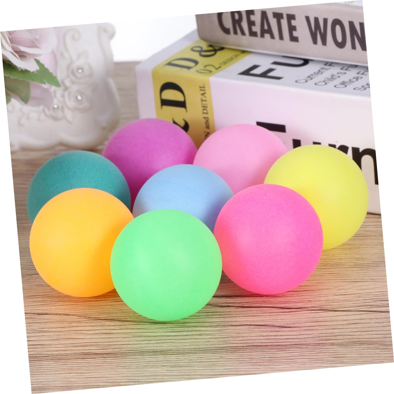 KICHOUSE 40mm Pong Balls 100pcs Plastic Table Tennis Balls Easy Open/Close Feature