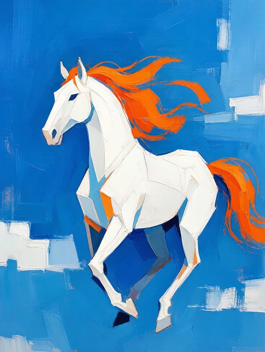 5D Diamond Painting Adultos Caballo Pintura De Diamante Animal Manualidades Adultos DIY Dibujos Con Diamantes Cuadrado Completo Diamond Art Punto De Cruz Kit para Decoración Hogar 70x100cm 4-1482T