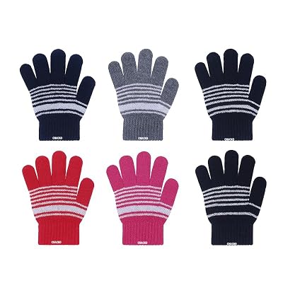 CHACKO Kids Winter Magic Gloves | Stretchable Warm Knit Gloves for Boys & Girls | Multicolor | Age 1 Years To 2 Years | 