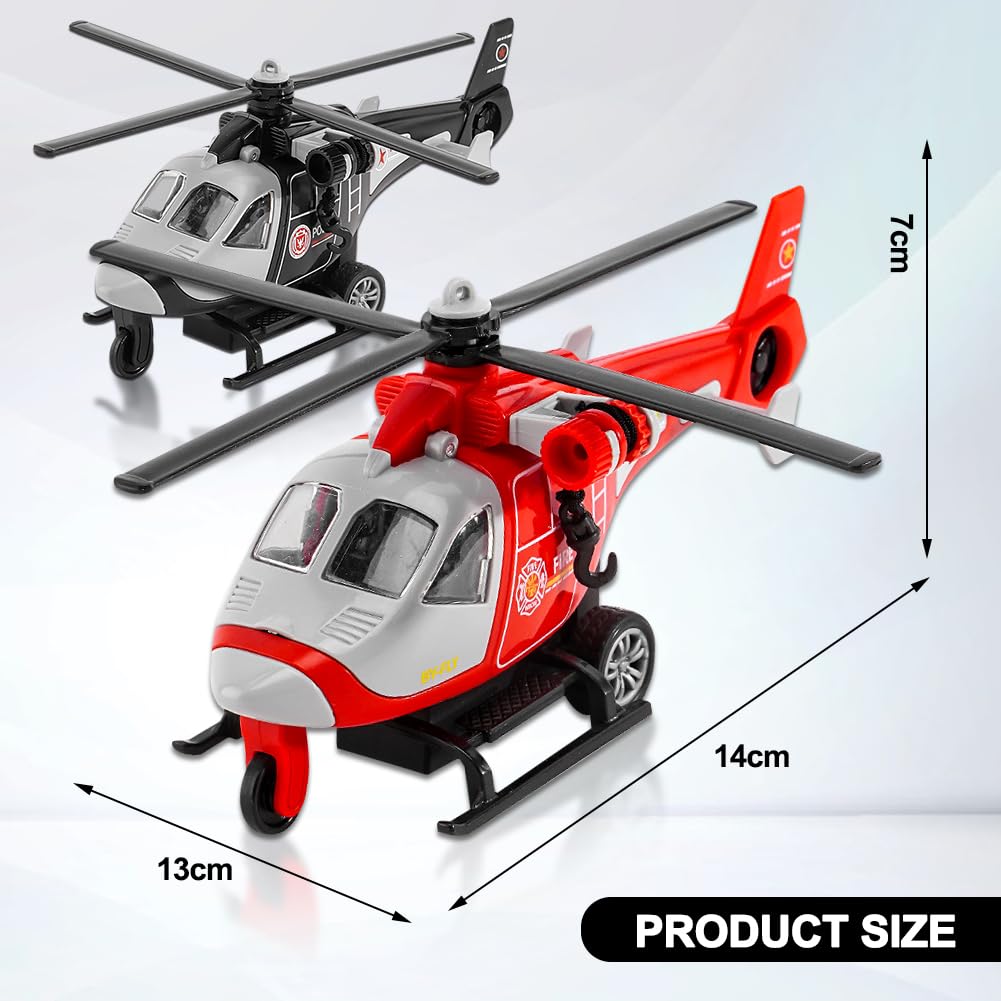 HAJXXMM Helicopter Toy, Toy Helicopter, Helicopter Models for Kids Airplane Toys Boys Plane Playset - Image 2