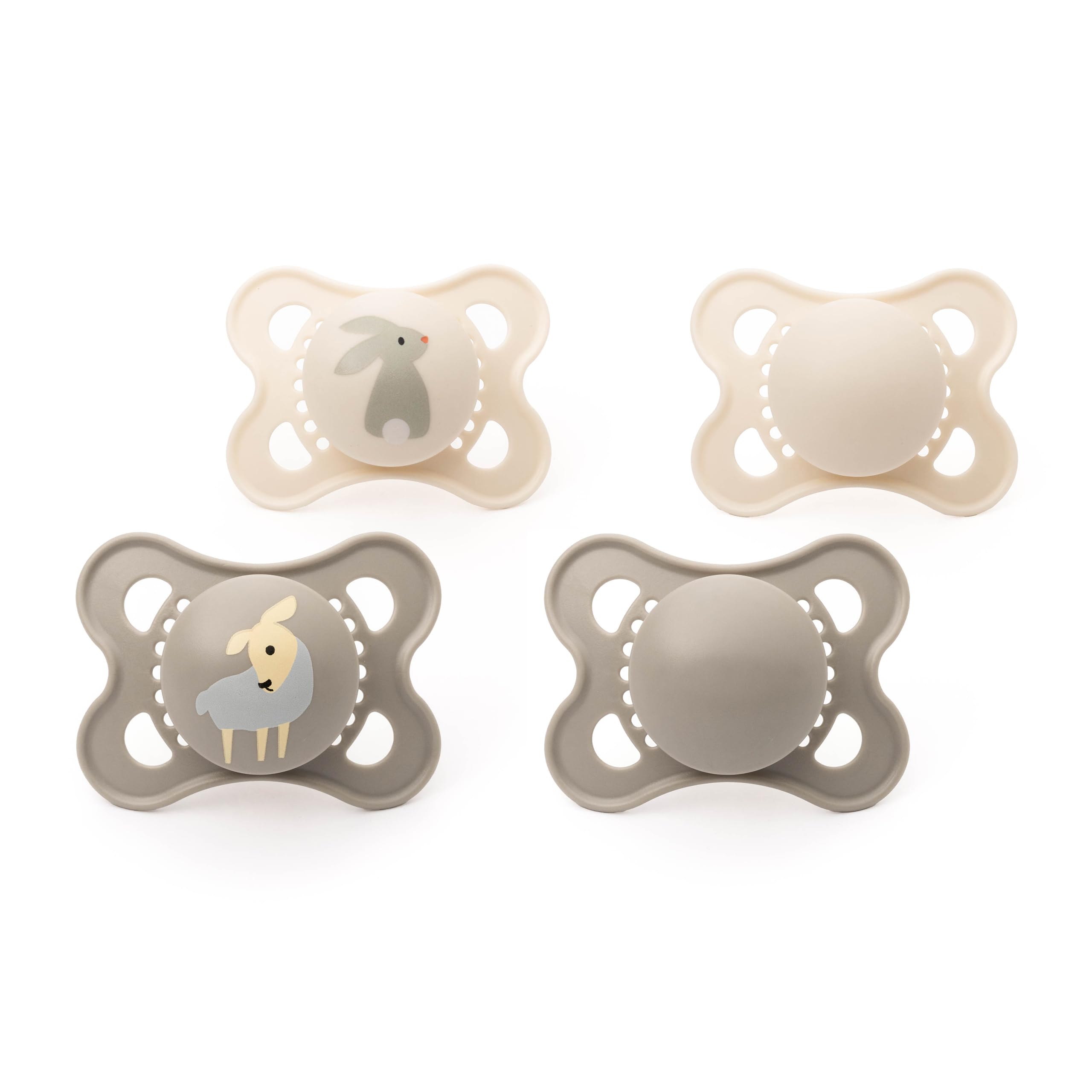 MAM Lot de 4 tétines originales | 0-6 mois | Matériaux durables | Accessoires pour bébé | Beige (différents modèles)
