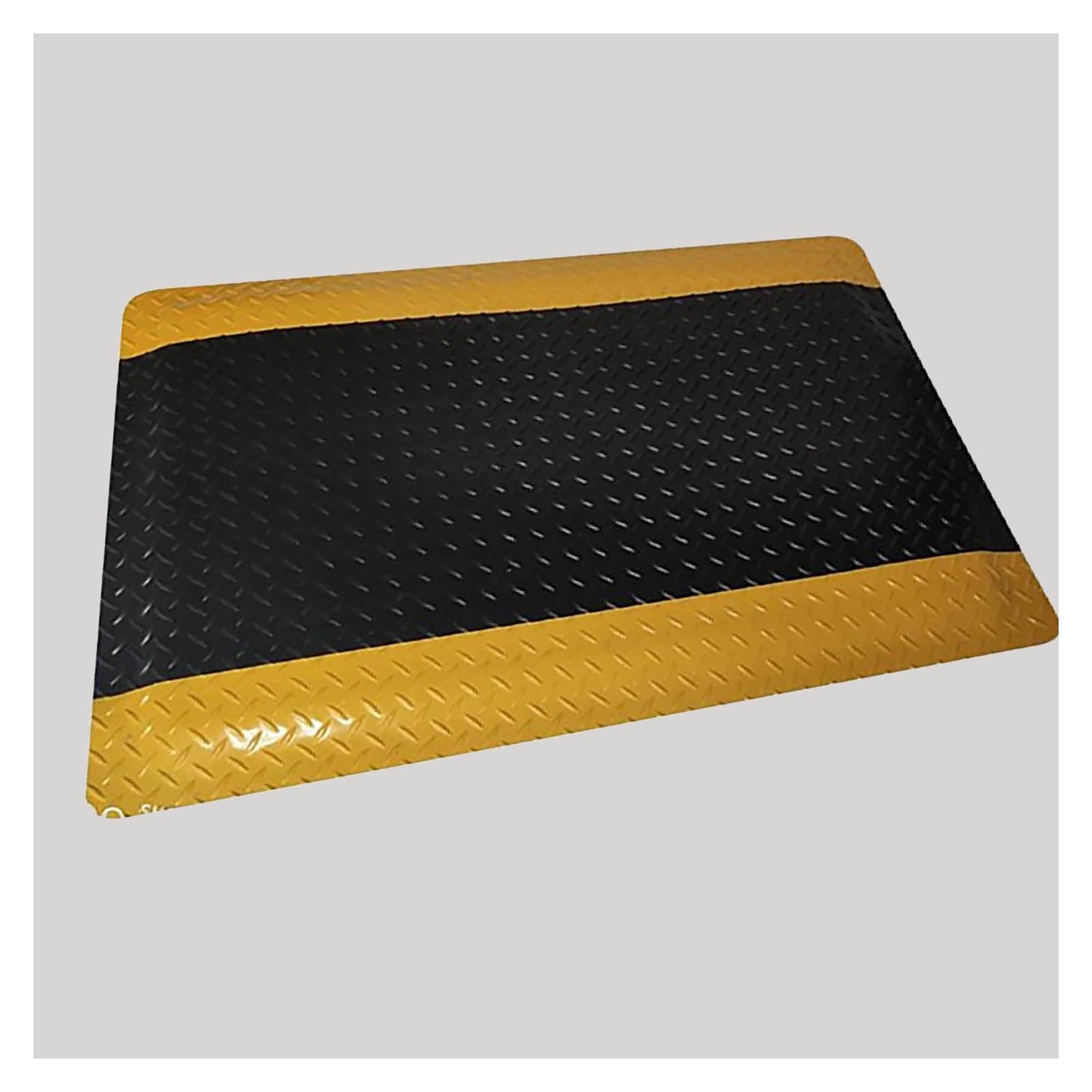 Générique Tapis de Sol Industriel Anti-Fatigue, 47,2 x 23,6 Pouces, 18 mm d'épaisseur, biseauté sur 4 côtés, soulagement de la Fatigue, for usines, entrepôts (Noir)(Black,120x60cm/47.2x23.6in)