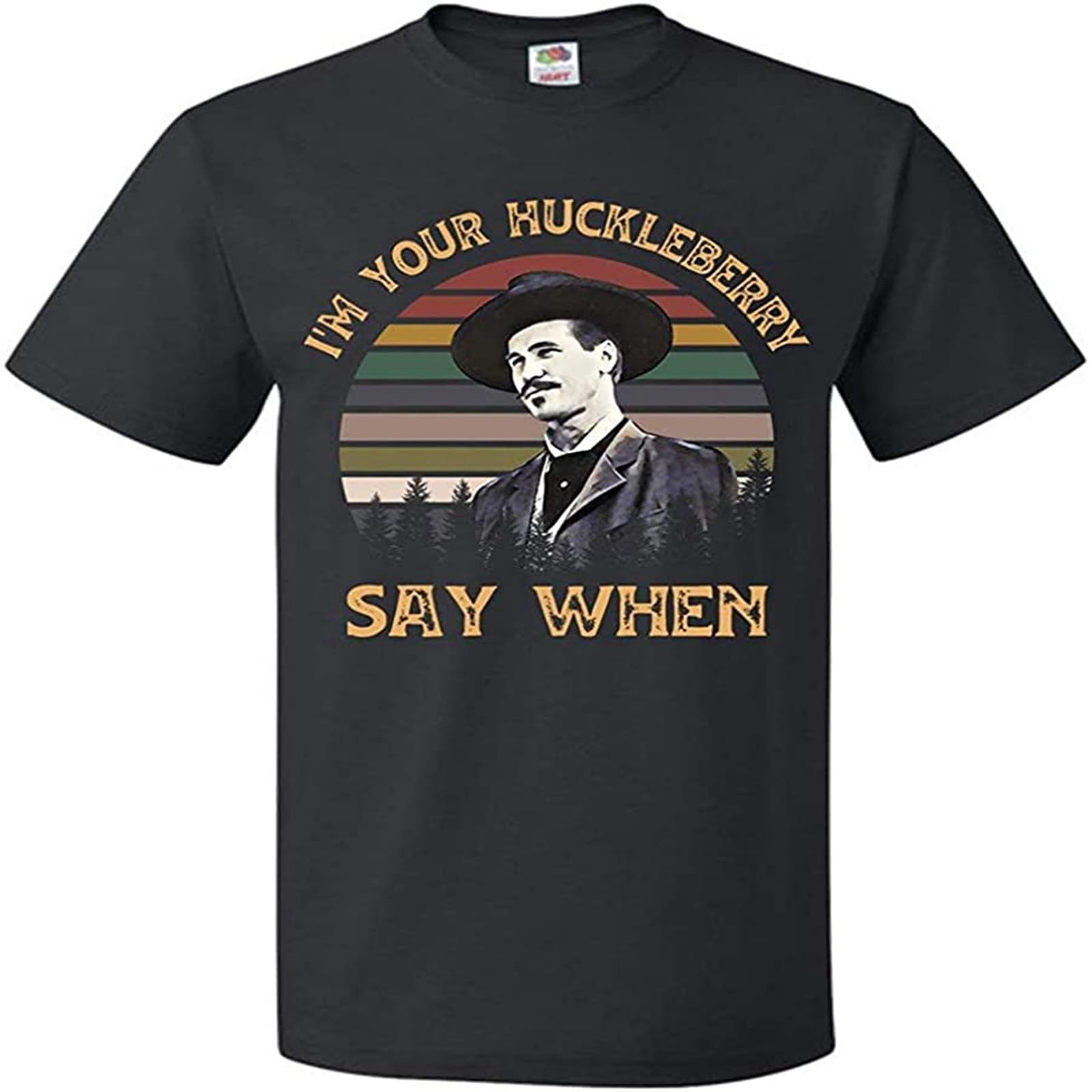 I M Your Huckleberry Say When Gift Doc Holiday Tombstone Unisex 100% Cotton Short-Sleeve T-Shirts Black M