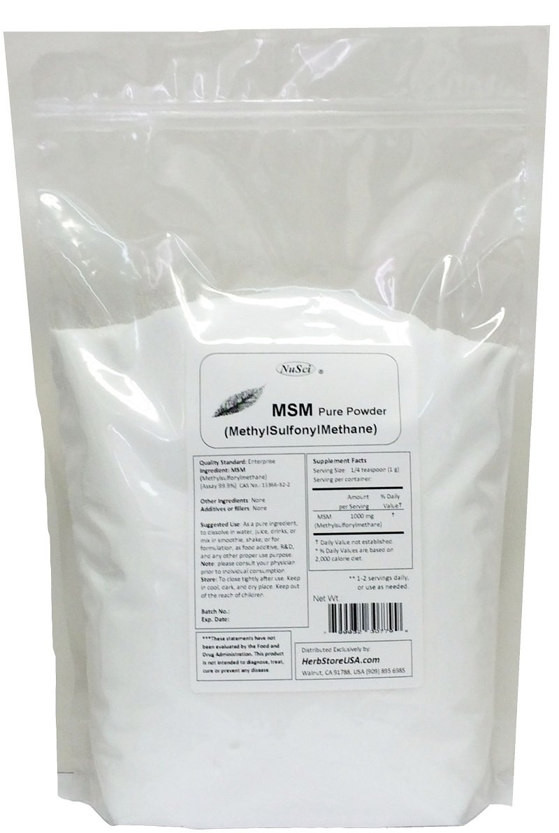 MSM (Methylsulfonylmethane) Pure Powder (4000 Grams (8.8 lb)) 8.94 Pound (Pack of 1)