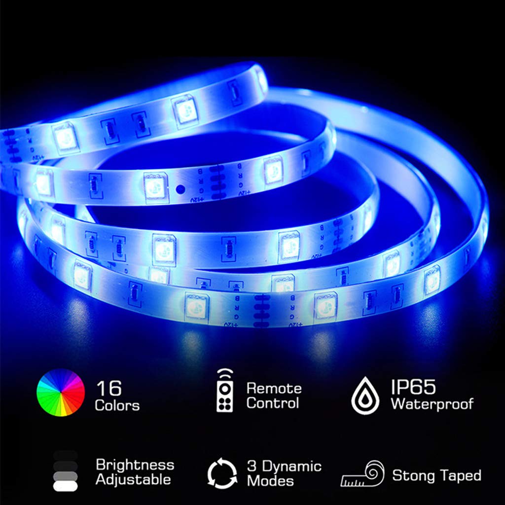 Taśma LED WiFi, zmieniająca kolor, łańcuch świetlny RGB, elastyczna taśma LED z kontrolerem WiFi, zastosowanie w sypialni, na imprezę i jako dekoracja wakacyjna, 5 m, 150 diod LED
