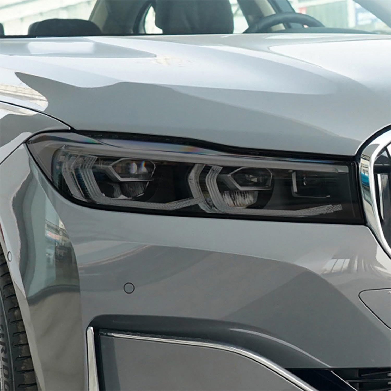 JCAKES Car Headlight Protective Film Vinyl Restoration Transparent Black TPU Sticker，for BMW 7 Series G11 G12 2019-2022 Accessories