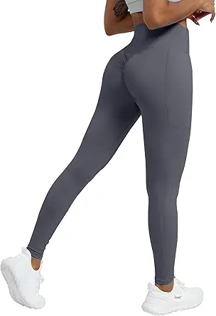 High Waisted Leggings for Women - No See Through Tummy Control Cycling Workout Yoga Pants with Pockets Reg & Plus