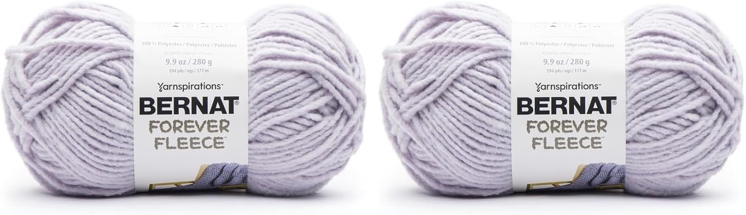 Bernat Forever Fleece Yarn, 2 Pack, Lavender