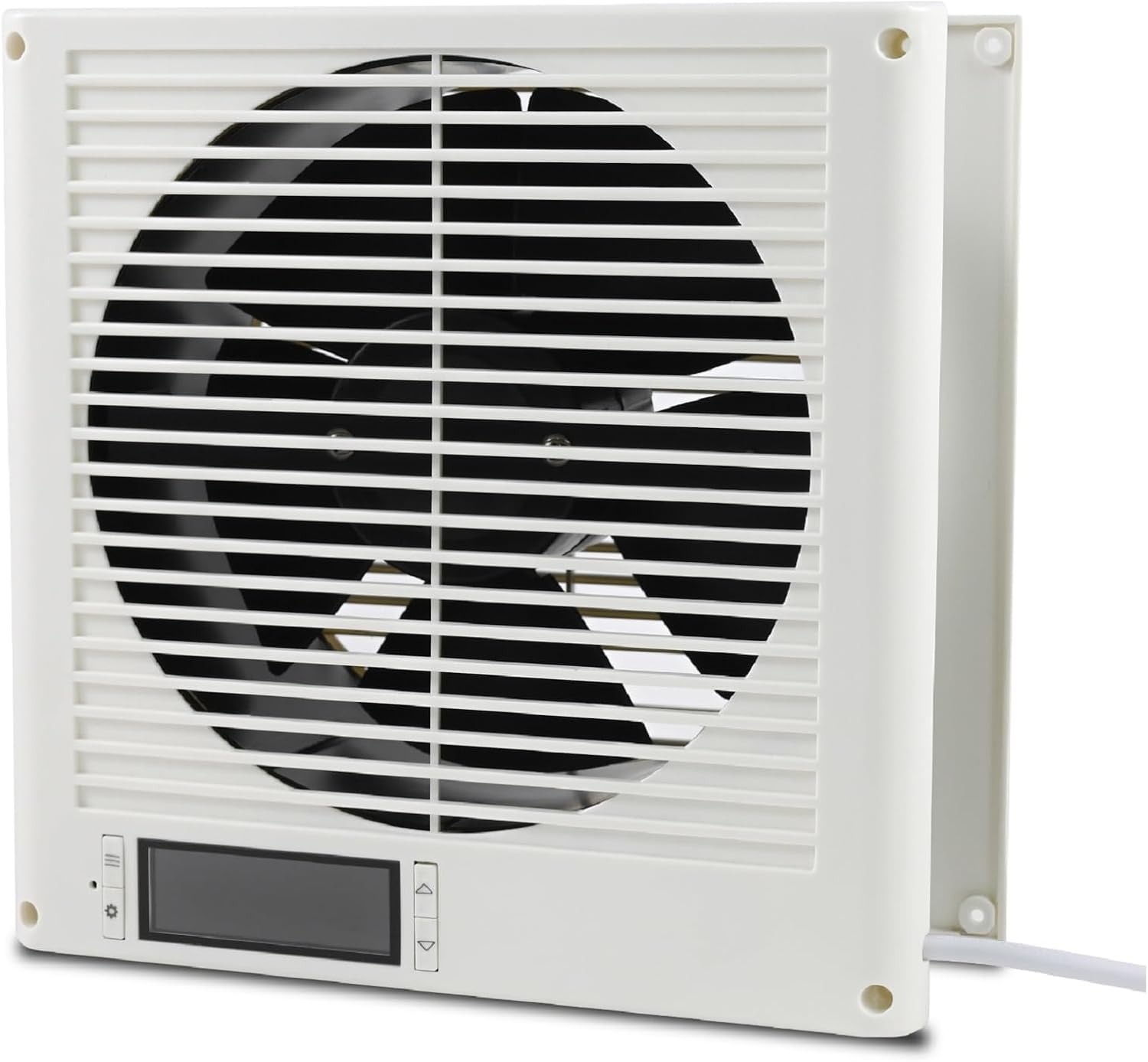 Room to Room Fan 8" Air Vent Fan, 10-Speed Quiet Airflow Through-the-Wall Fans, 380CFM, EC Motor In-Wall with Temperature and Timer Setting for for Laundry, Kitchen and Workshop
