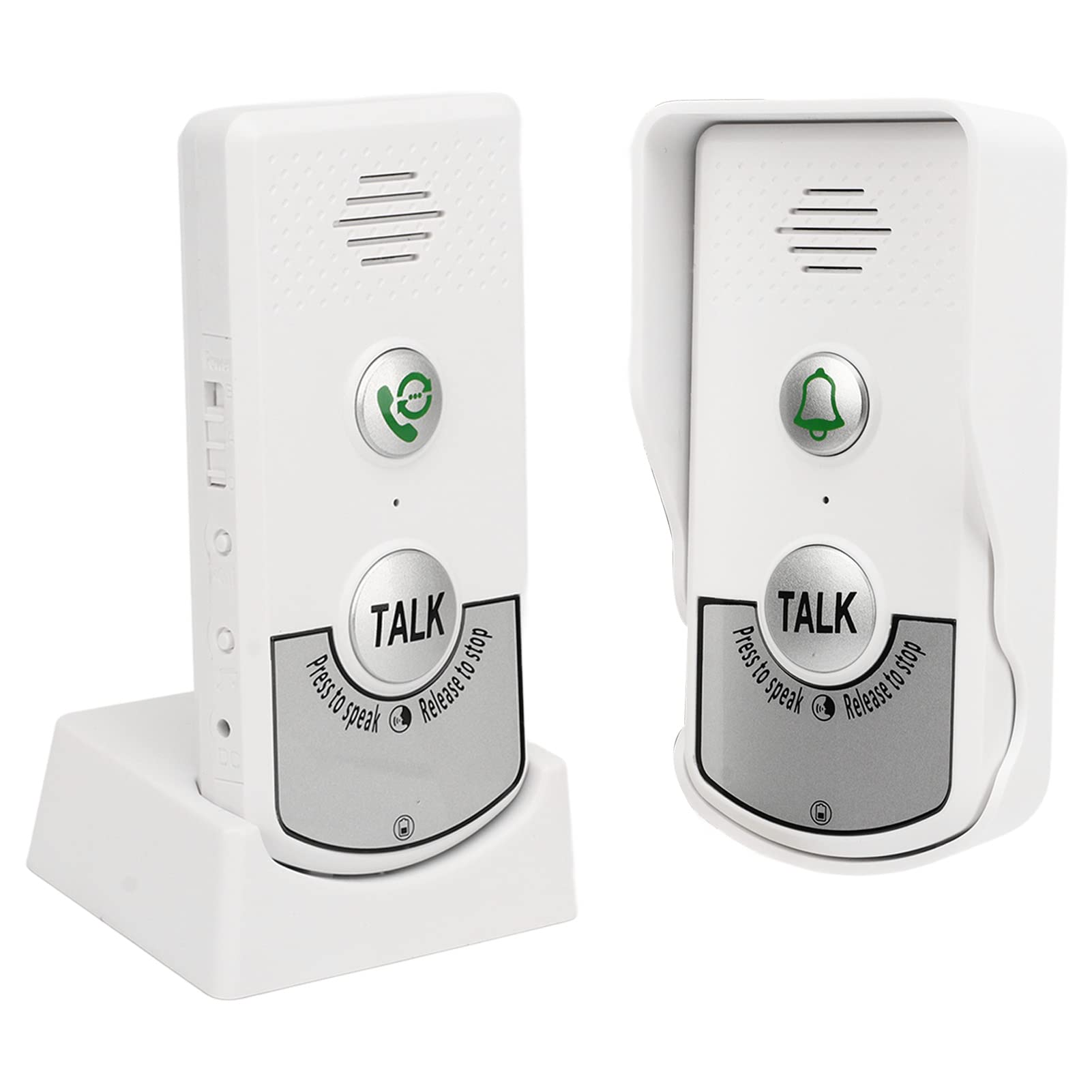 Sonnettes D'Interphone sans Fil 1000 M de Distance Excellente Puce Interphone Vocal Blanc Sonnettes de Porte Intelligentes Portables pour les Maisons Hôtels Villas Usines