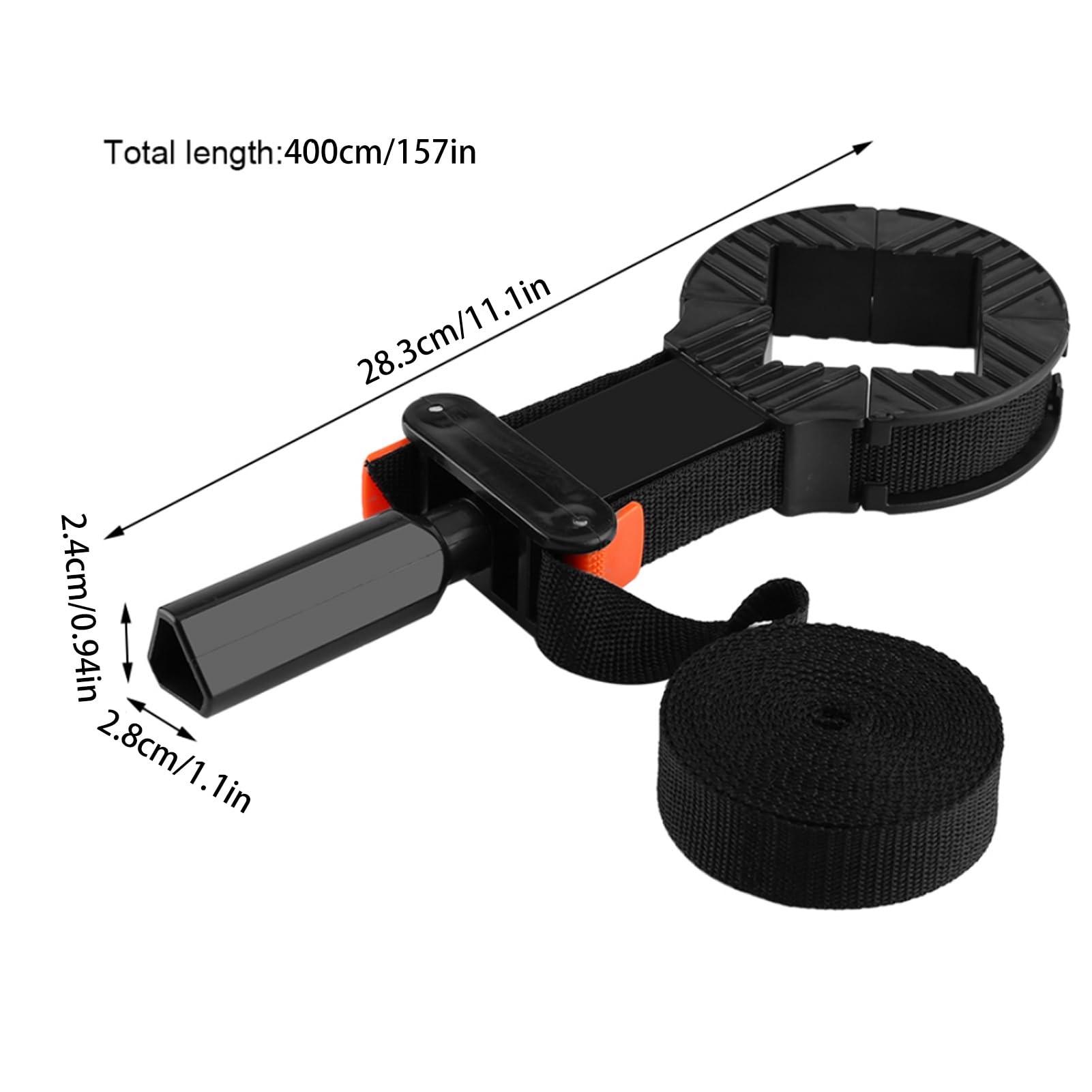 Multifunction Adjustable Corner Clamp Band Strap 4 Picture Frame Holder with Screw Handle Woodworking Tool 28.3x2.8x2.4cm