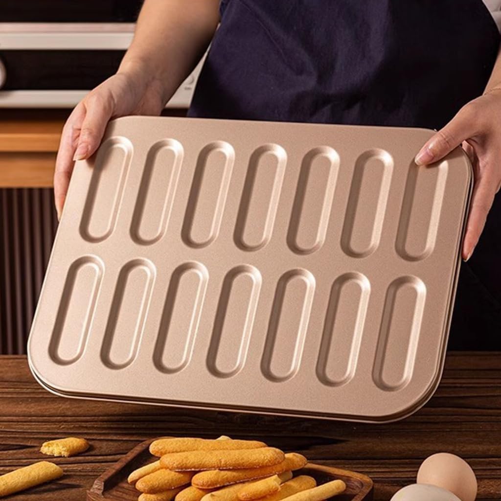 Creative Baking Tool Finger Cookie Press Ladyfinger Mould Muffins Biscottis Tins Bakewares for Baking Enthusiasts
