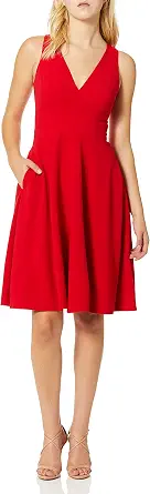 Dress the Population Women's Catalina Sleeveless Fit & Flare Midi Dress