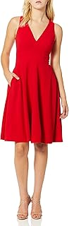 Women's Catalina Solid Sleeveless Fit & Flare Midi Dress