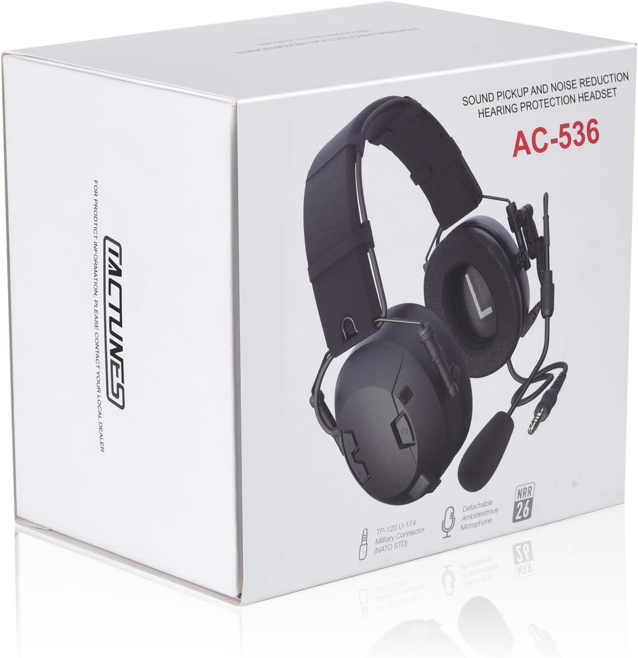 ANR and PNR Noise Isolation Headphone Walkie Talkie Pro-comms Headset Noise-cancelling Sound Pick Up EarPro Earmuffs for Two Way Radio (Pins for XPR3300E)