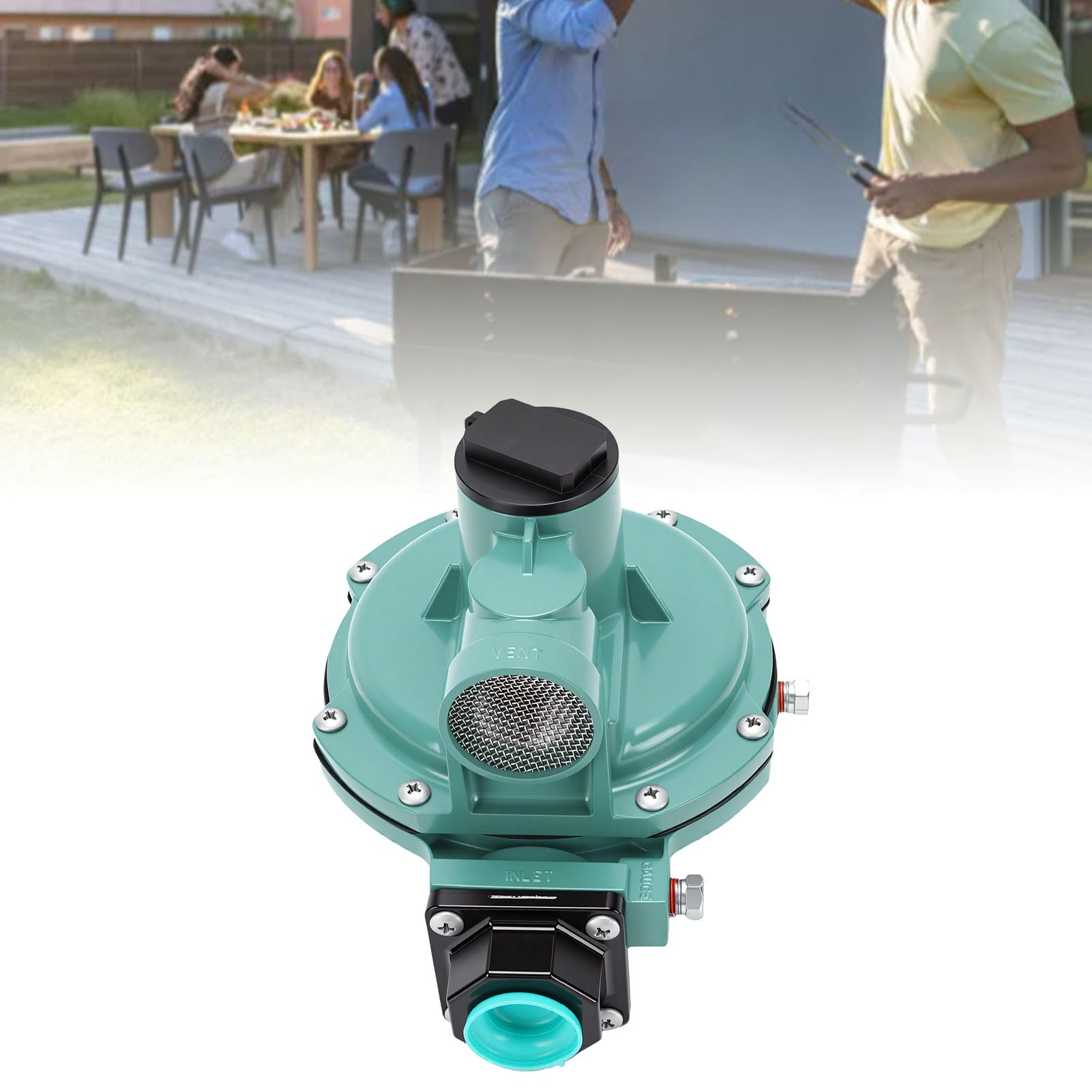 Regulador de Gas de Segunda Etapa, Salida Ajustable de 3/4 Pulgadas para Generador de Calentador, Gas Natural, LP, 1 Unidad