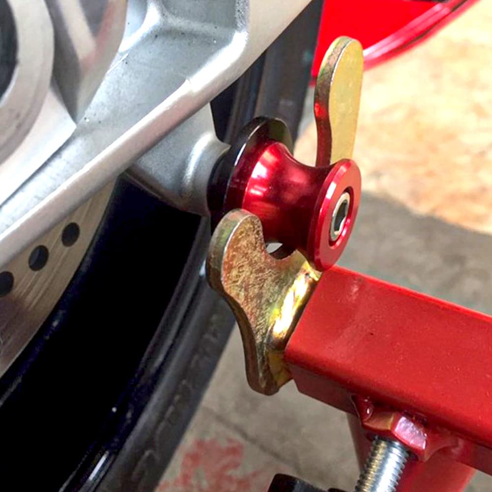 Brazos oscilantes M8 para Z650 Z Ninja 650 2025 2024 2017-2023 Versy650 Basculante de Deslizadores Tornillos del Soporte Diábolos Accesorios,carretes M8,Adaptador de oscilantes (Rojo)