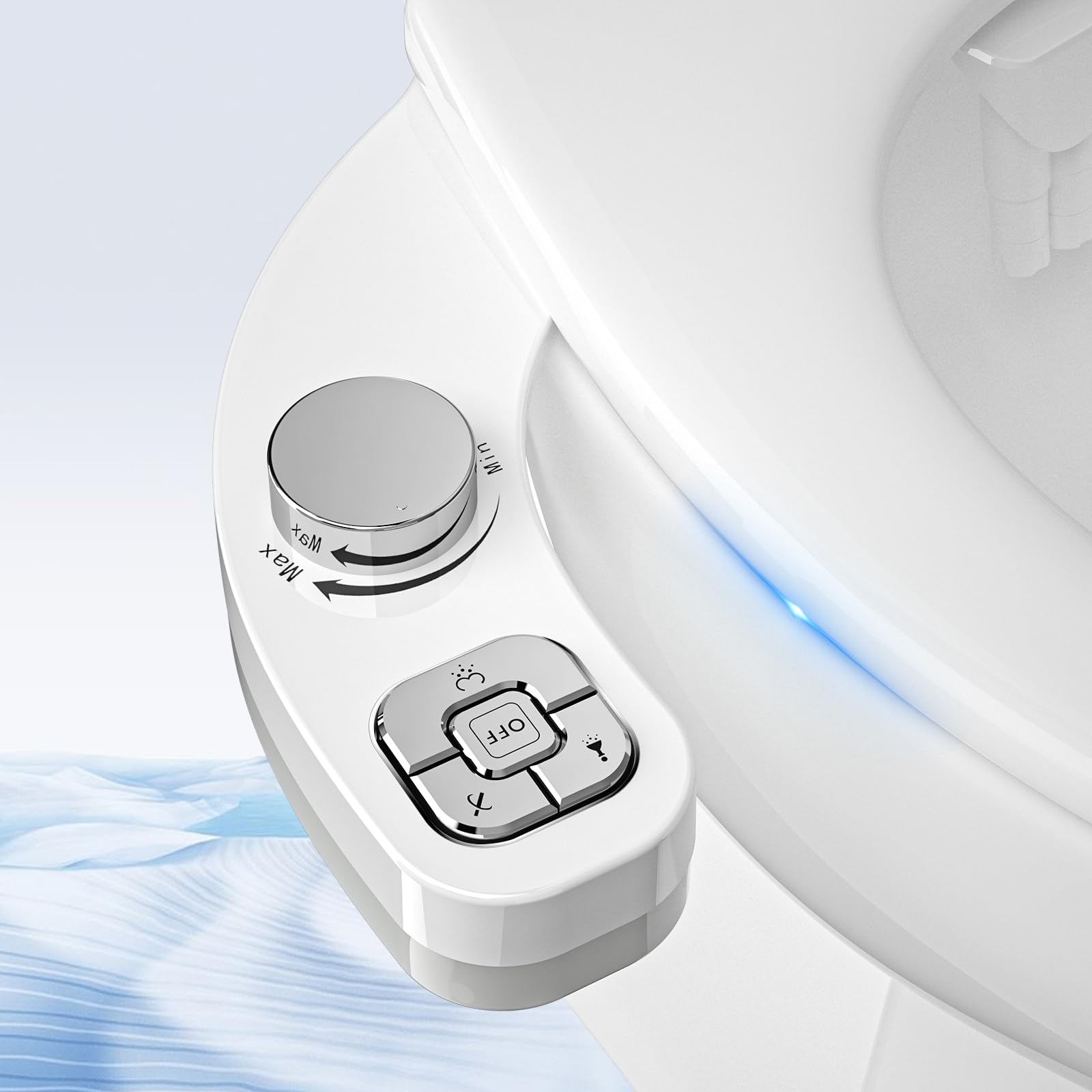RiteAV - Micro Smart Bidet - Niet-elektrisch, koud water, mechanische toiletzitting bevestiging