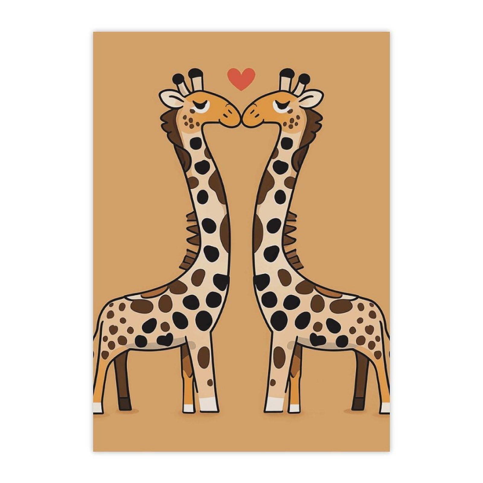 Autocollants mignons imperméables de girafes amusantes pour gourde et décoration PC portable