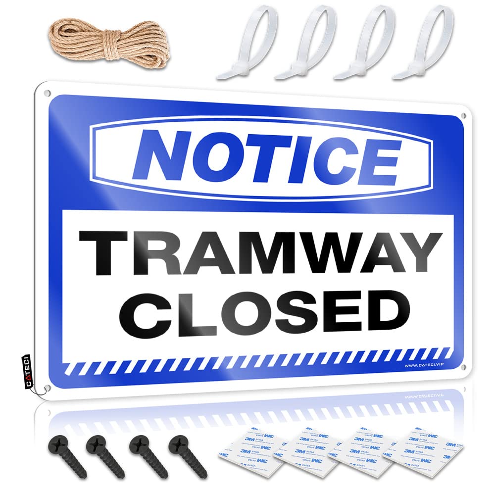 STWNVOITV Bar Metal Sign Decor Notice Tramway Closed Tin Sign Tin Signs Warning Room Door Sign(30X40CM)