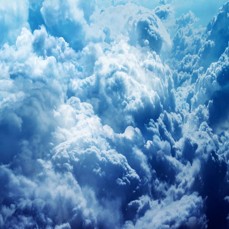 Easily Removable Wallpaper Countertops Self-Adhesive Wallpaper Peel And Stick Custom Self-Adhesive Floor Mural Modern Blue Sky Clouds 3D Wallpaper Living Room Bedroom Bathroom Pvc Creative Home Deco