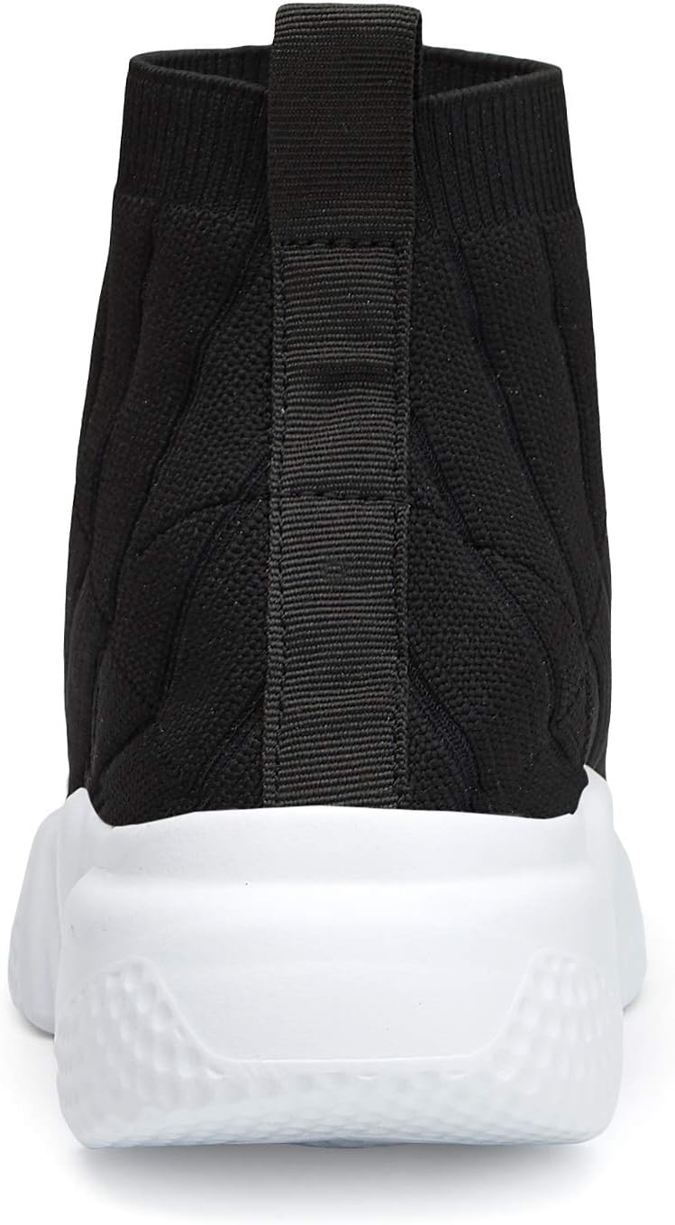 Santiro Mens High Top Sneakers Gym Breathable Tennis Running Walking Slip On Shoes - Image 5