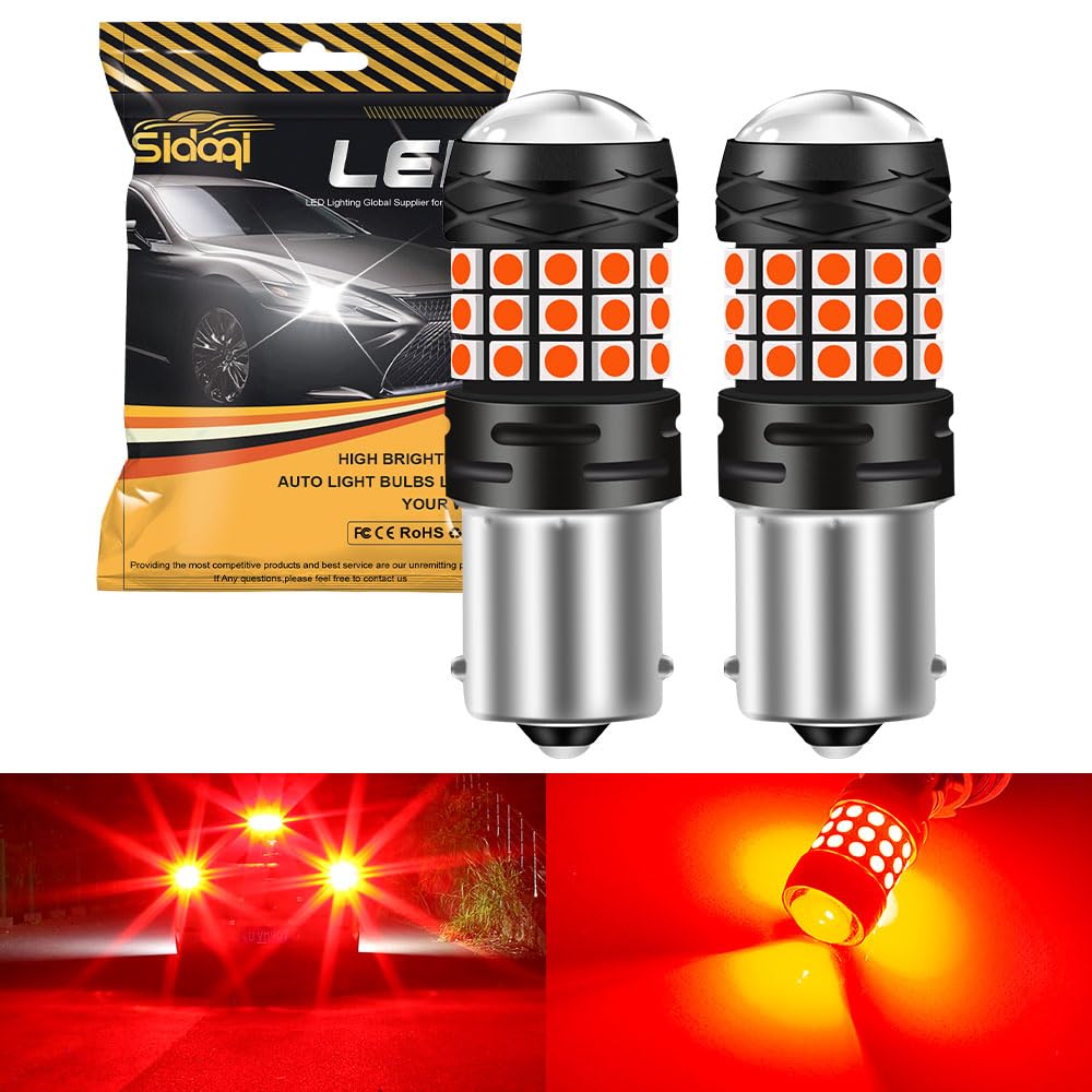 Sidaqi 1156 P21W Lampadina LED luce freno bianca 12-30V 21W 42SMD 3030 Chip Ba15s P21W LED per lampadine retromarcia Stop luci posteriori Luci di retromarcia DRL-2 pezzi