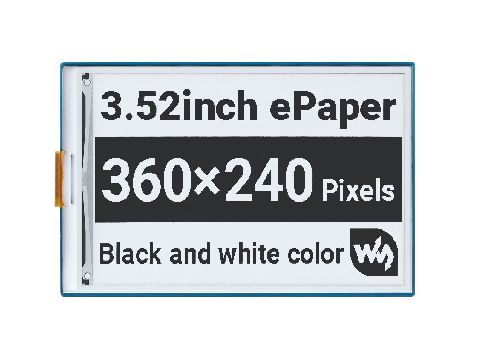 Waveshare 3.52inch E-Paper HAT Compatible with Raspberry Pi 4B/3B/3B+ 360 × 240 Resolution SPI Interface Black/White Display Supports Jetson Nano