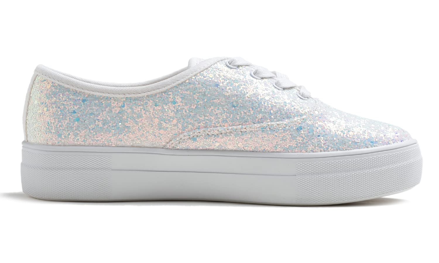 Feversole Glitter Sneaker, Sneaker Damen Schuhe Sportschuhe Tennis Fitness Leichte Atmungsaktiv Straßenlaufschuhe Schlüpfen Schuhe Freizeitschuhe für Damen